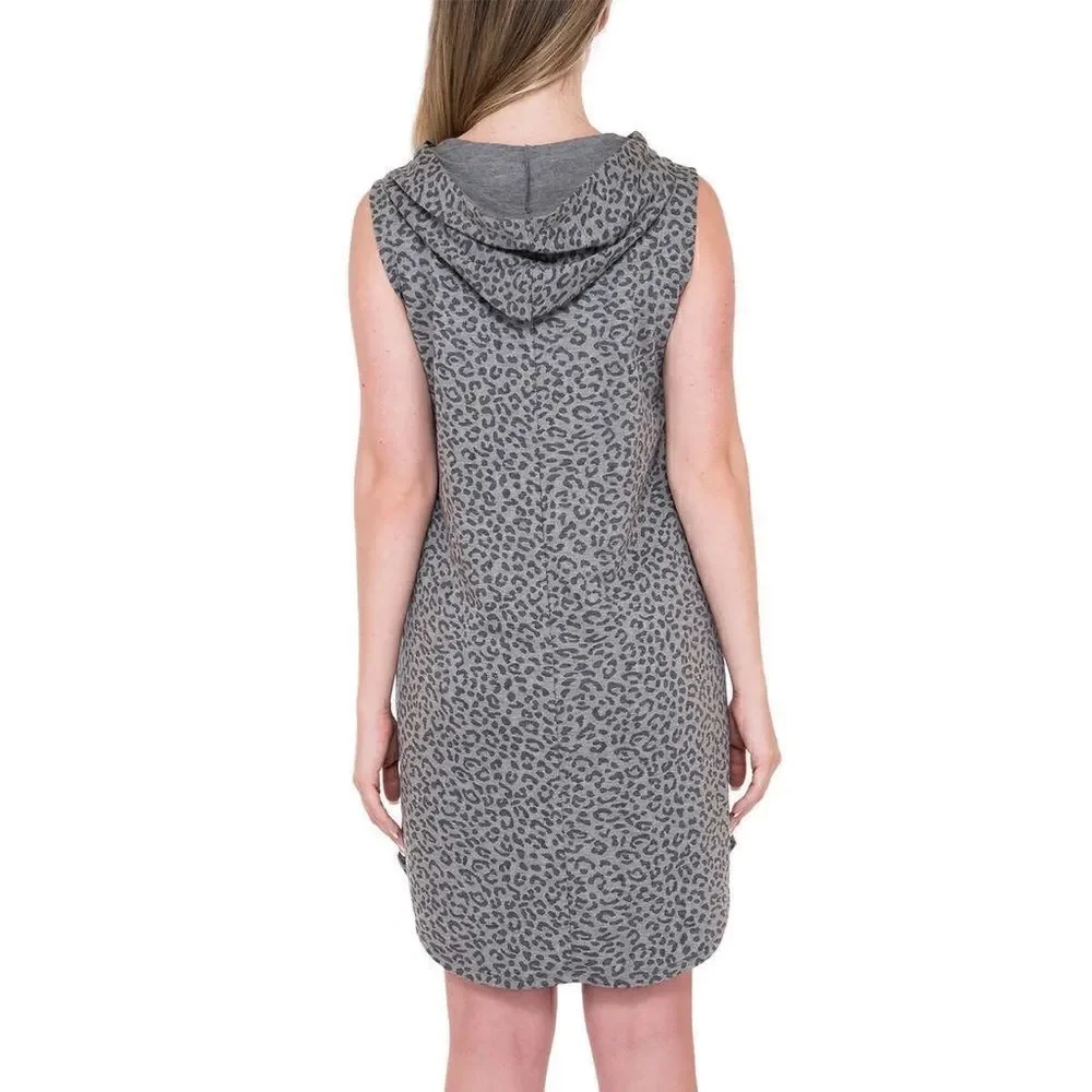 BOBEAU Soft French Terry Hooded Sleeveless Dress - Picture 5 of 5